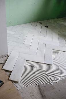 Marble Herringbone Tile
